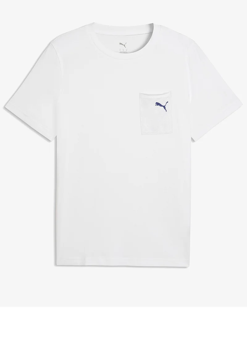Puma PUMA White Essential Graphic Pocket T-Shirt for Men | Best Price UAE
